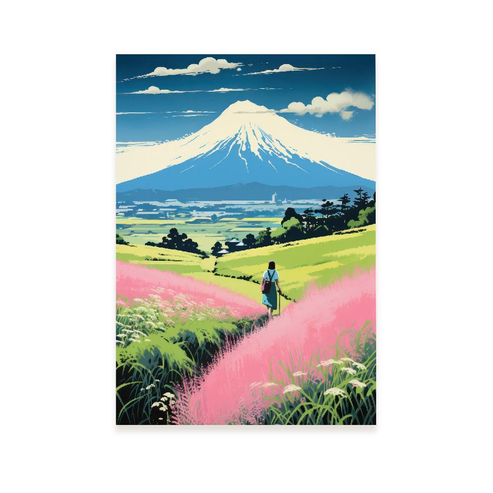 nacnic Lámina Nacnic Montaña Fuji en Estilo Japonés Ecléctico