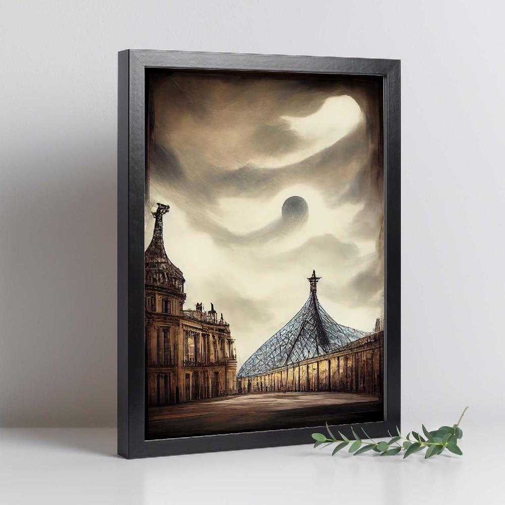Nacnic Lámina Nacnic Museo Del Louvre Estilo T. Burton Arte Gótico Y Oscuro