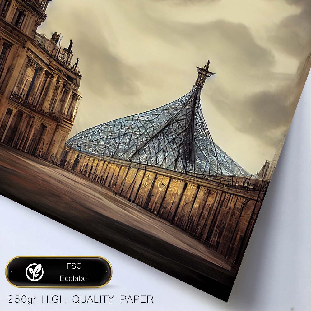 Nacnic Lámina Nacnic Museo Del Louvre Estilo T. Burton Arte Gótico Y Oscuro