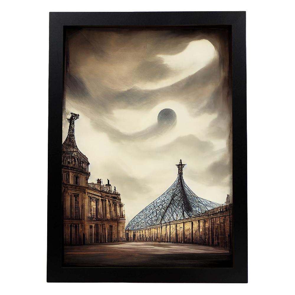 nacnic Lámina Nacnic Museo del Louvre Estilo T. Burton Arte Gótico y Oscuro