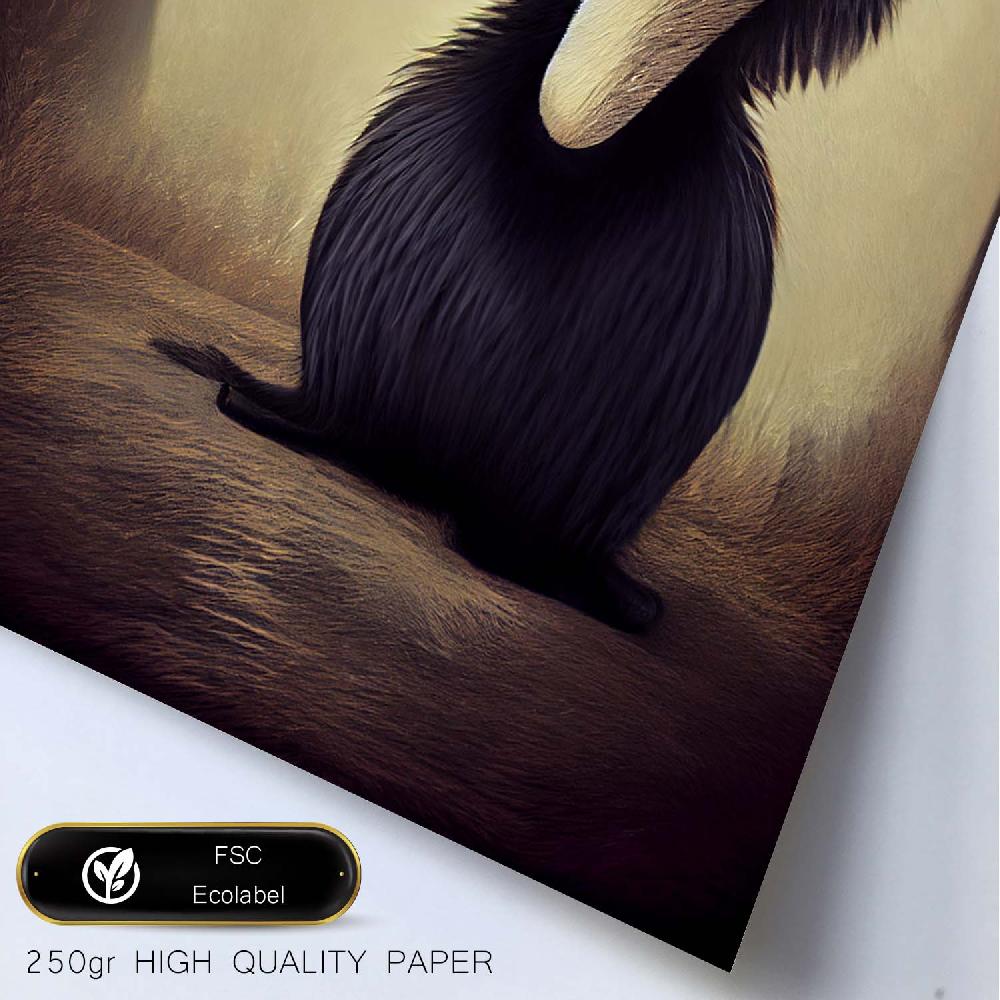 Nacnic Lámina Nacnic Oso Hormiguero Estilo T. Burton