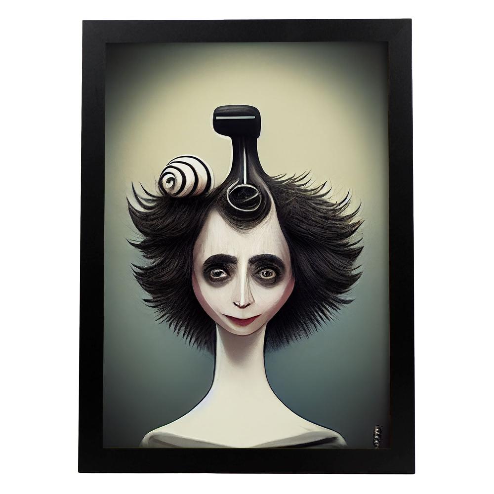 Nacnic Lámina Nacnic Peluquero Responsable Estilo T. Burton