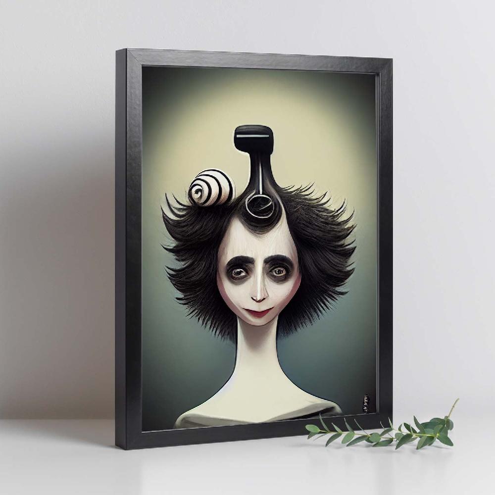 nacnic Lámina Nacnic Peluquero Responsable Estilo T. Burton