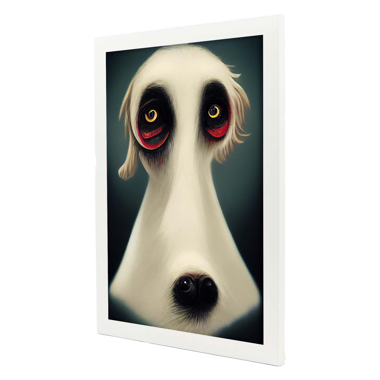 Nacnic Lámina Nacnic Perro Estilo T. Burton Arte Gótico Y Oscuro