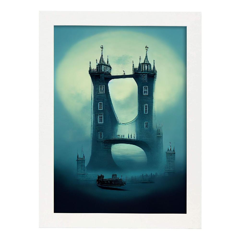 Nacnic Lámina Nacnic Puente De La Torre Al Estilo T. Burton Para Decoración De Interiores