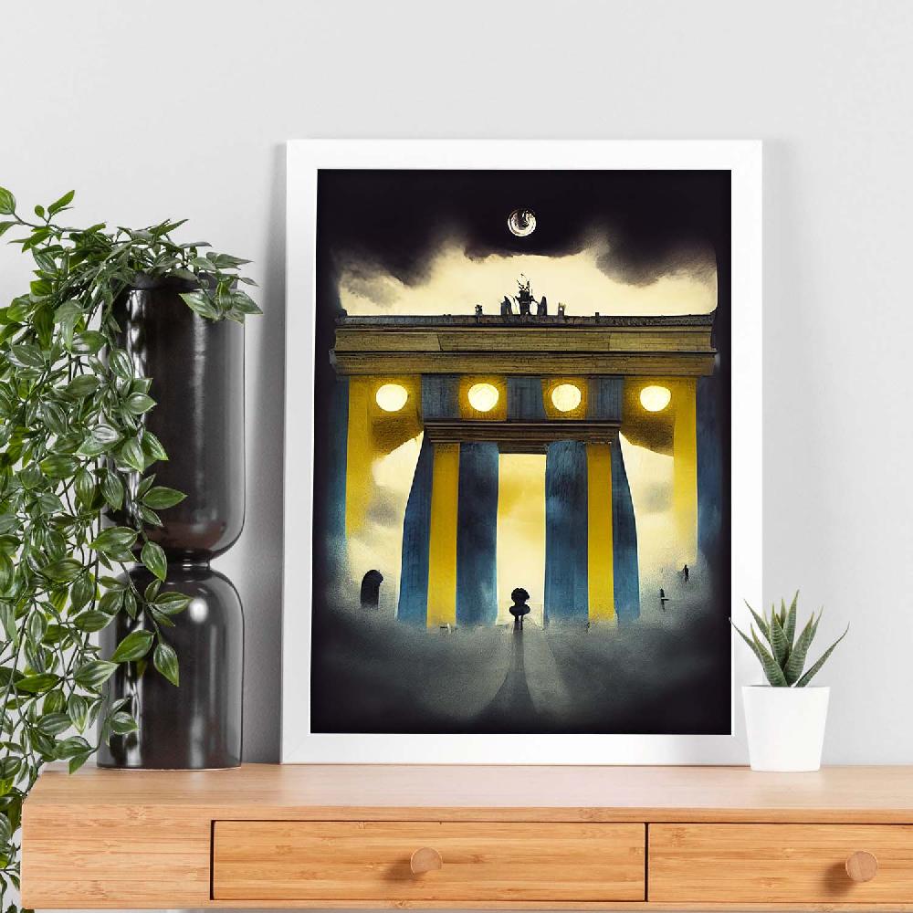 Nacnic Lámina Nacnic Puerta De Brandenburgo Al Estilo T. Burton