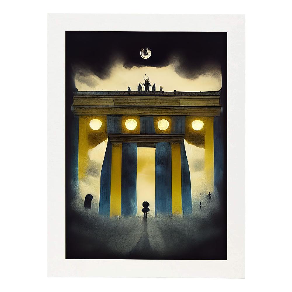 Nacnic Lámina Nacnic Puerta De Brandenburgo Al Estilo T. Burton