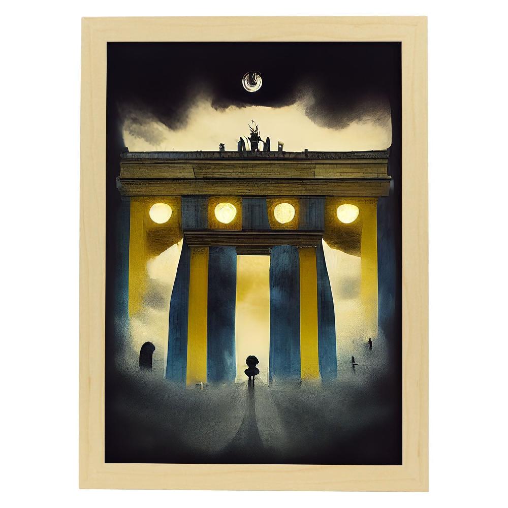 Nacnic Lámina Nacnic Puerta De Brandenburgo Al Estilo T. Burton