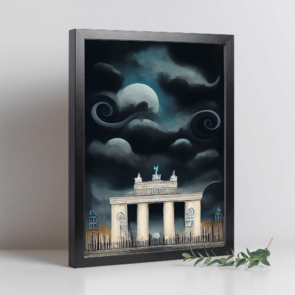 Nacnic Lámina Nacnic Puerta De Brandenburgo Al Estilo T. Burton
