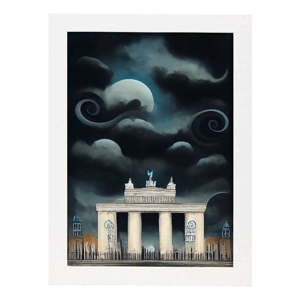 Nacnic Lámina Nacnic Puerta De Brandenburgo Al Estilo T. Burton