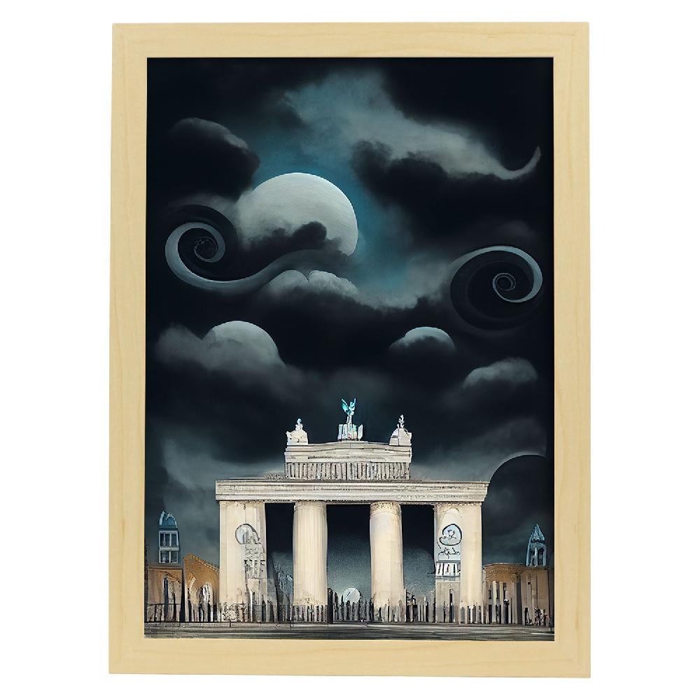 Nacnic Lámina Nacnic Puerta De Brandenburgo Al Estilo T. Burton
