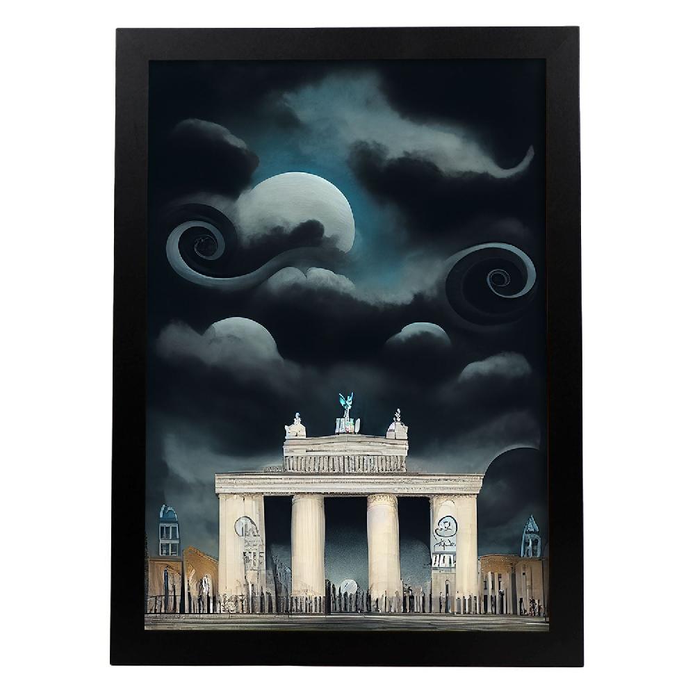nacnic Lámina Nacnic Puerta de Brandenburgo al estilo T. Burton