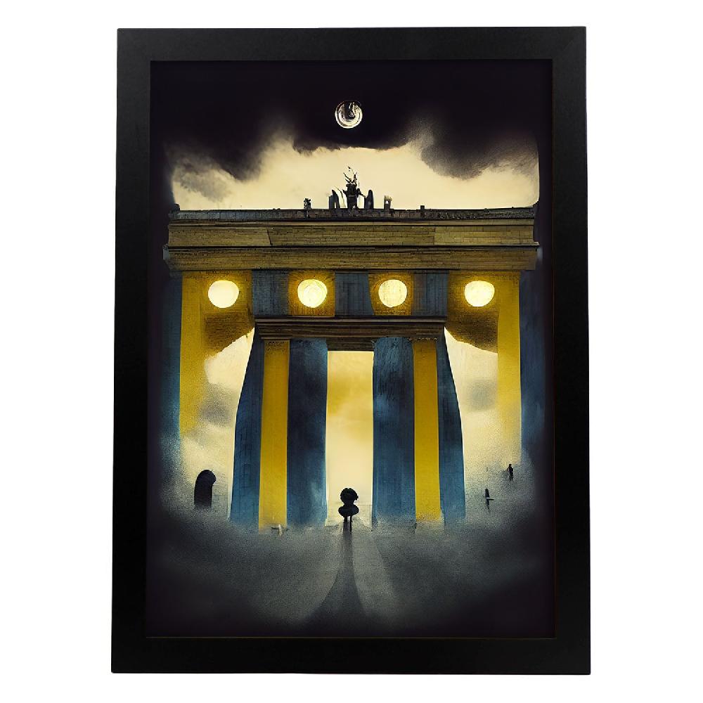 nacnic Lámina Nacnic Puerta de Brandenburgo al Estilo T. Burton