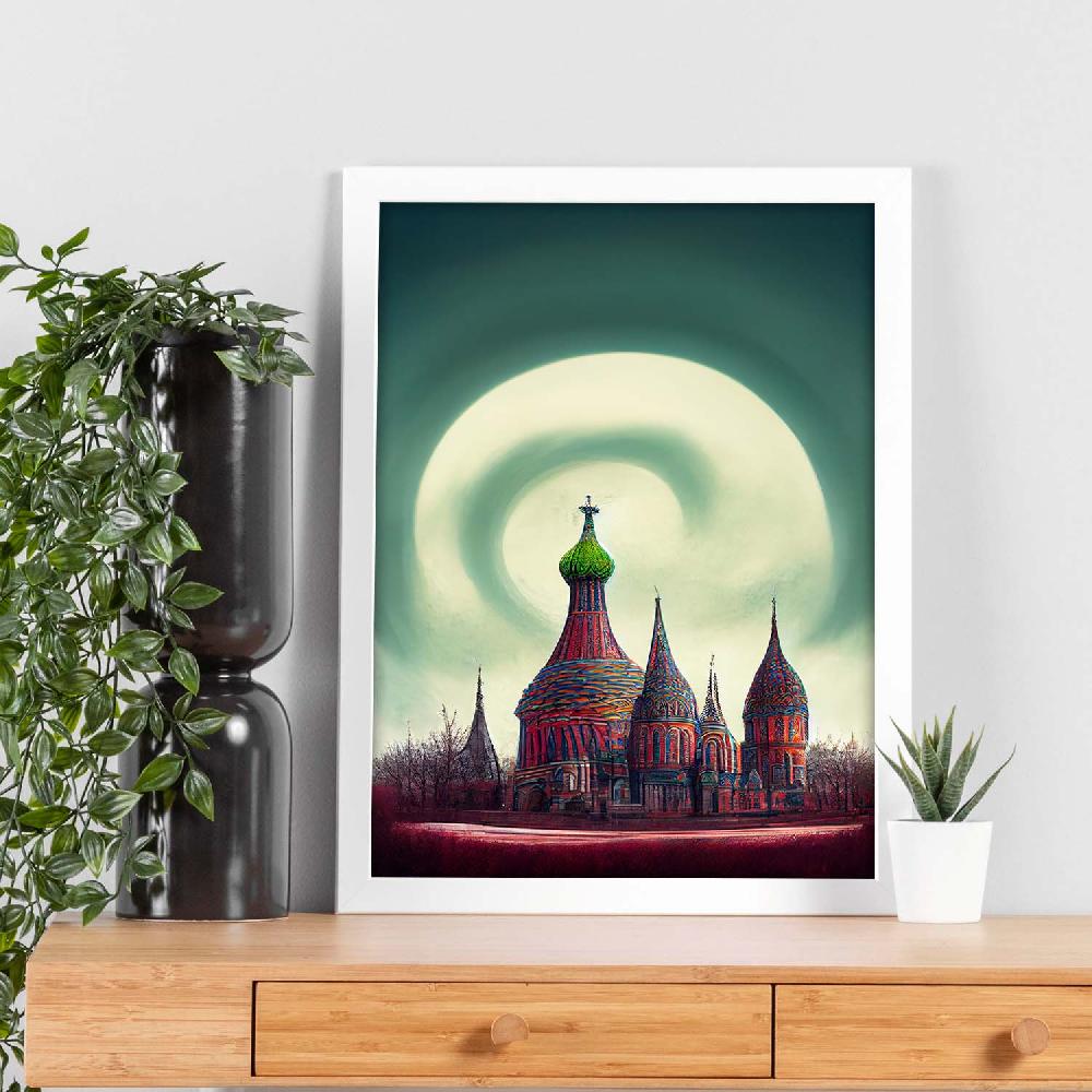 Nacnic Lámina Nacnic San Basilio Leal Estilo T. Burton En Arte Gótico Y Oscuro