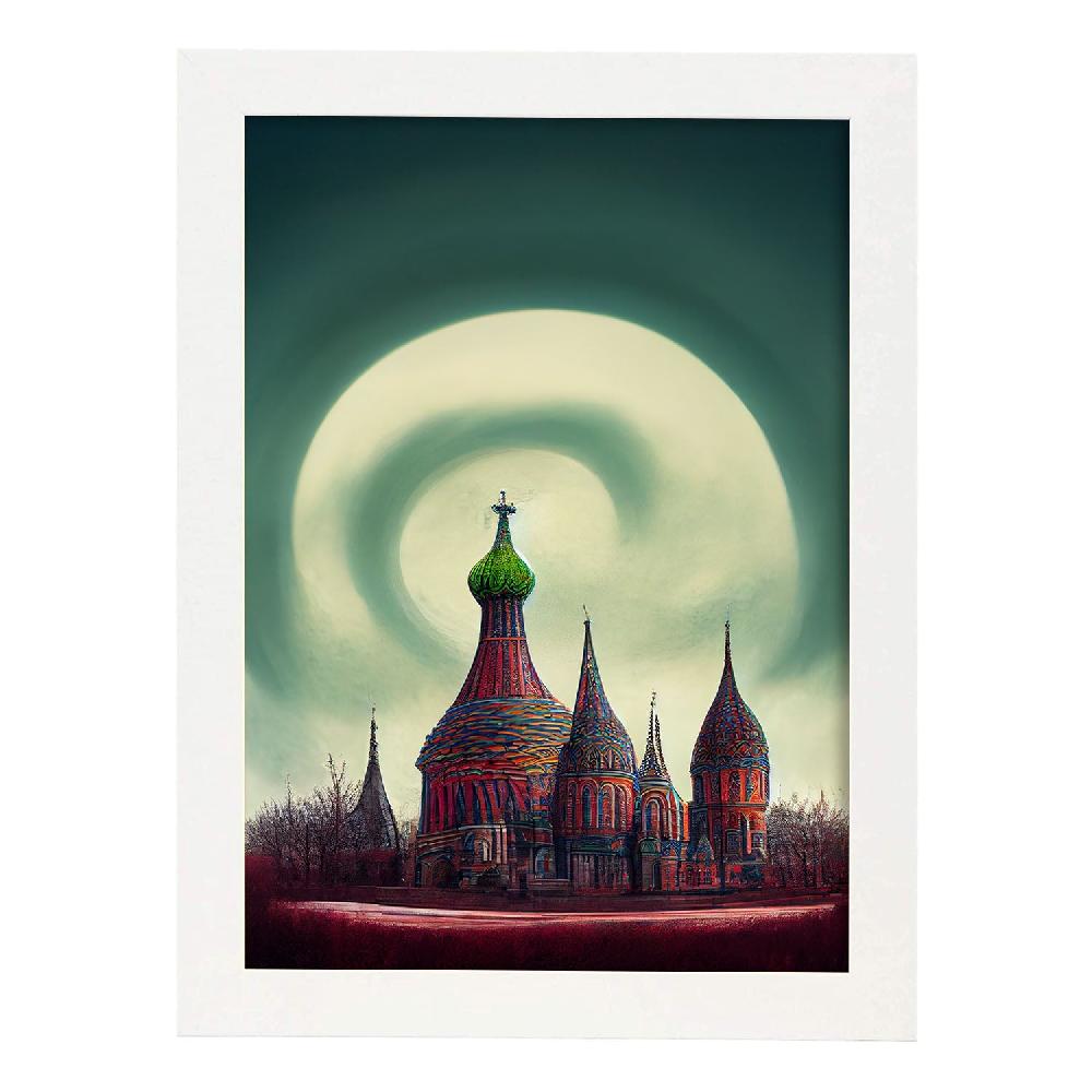 Nacnic Lámina Nacnic San Basilio Leal Estilo T. Burton En Arte Gótico Y Oscuro