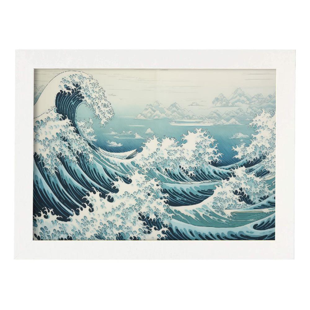 Nacnic Lamina Nacnic Surf De Aplomo En Japonés Ecléctico