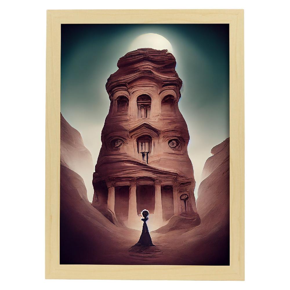 Nacnic Lámina Nacnic Torre Petra Al Estilo T. Burton Para Decoración De Interiores