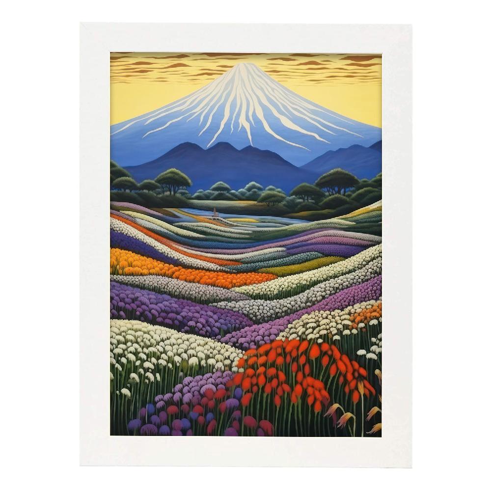 Nacnic Lámina Nacnic Transcedente Monte Fuji En Japonés Ecléctico