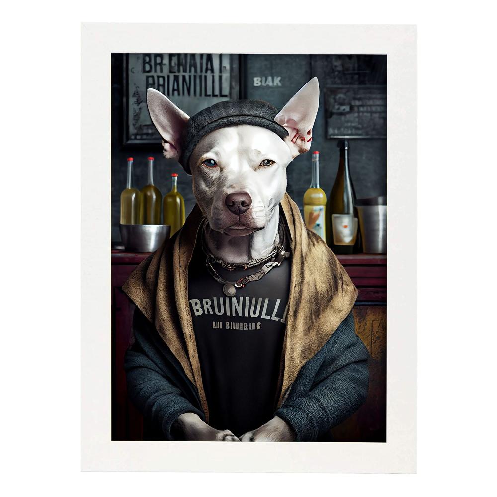 Nacnic Lámina Nacnic Vallhund Dinámico En Estilo Fotografía Colorida Con Ropa Humana