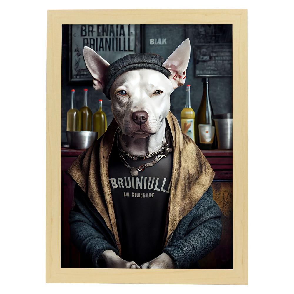 Nacnic Lámina Nacnic Vallhund Dinámico En Estilo Fotografía Colorida Con Ropa Humana
