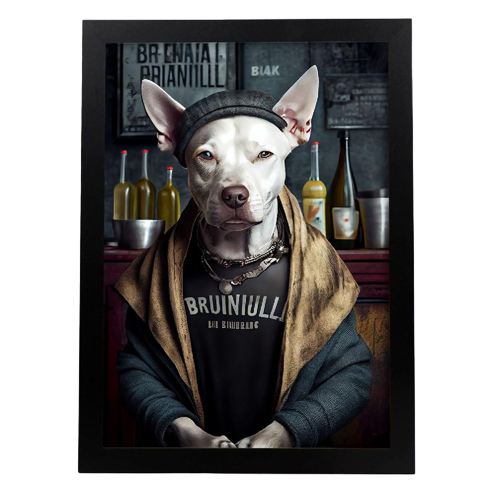 nacnic Lámina Nacnic Vallhund Dinámico en Estilo Fotografía Colorida con Ropa Humana