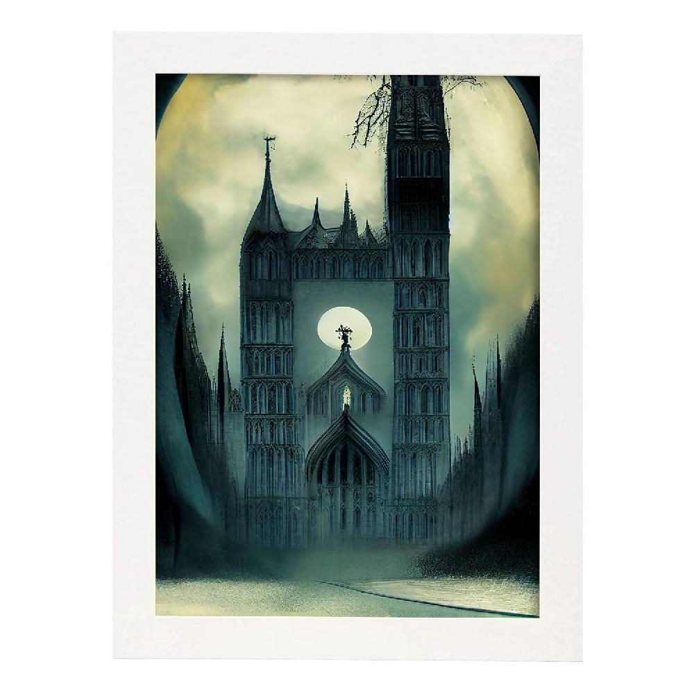 Nacnic Lámina Nacnic Westminster Sociable Al Estilo De T. Burton Arte Gótico Y Oscuro Para Interiores