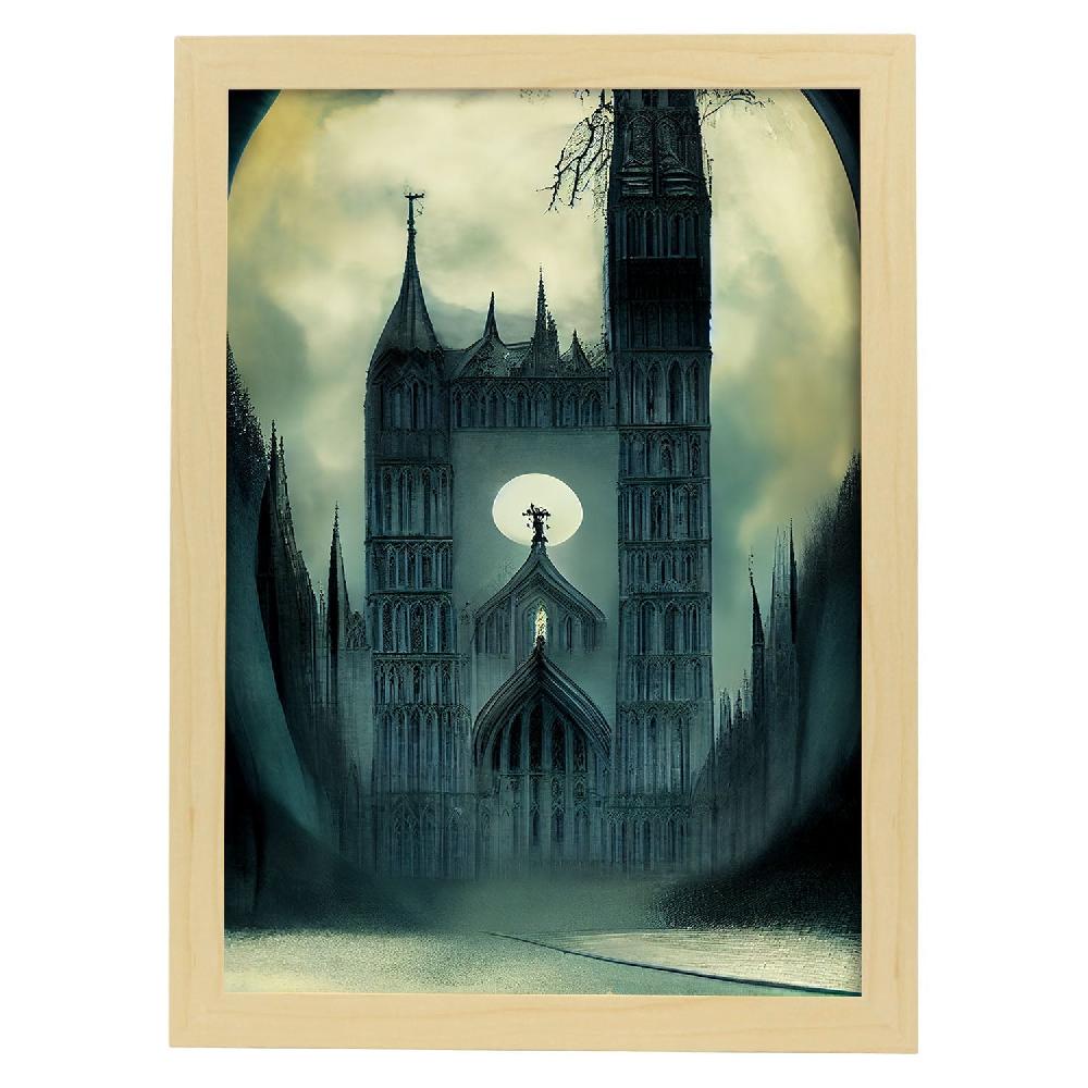 Nacnic Lámina Nacnic Westminster Sociable Al Estilo De T. Burton Arte Gótico Y Oscuro Para Interiores