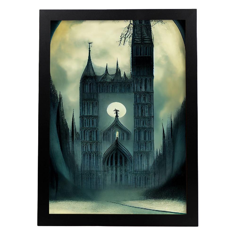nacnic Lámina Nacnic Westminster Sociable al estilo de T. Burton Arte Gótico y Oscuro para Interiores