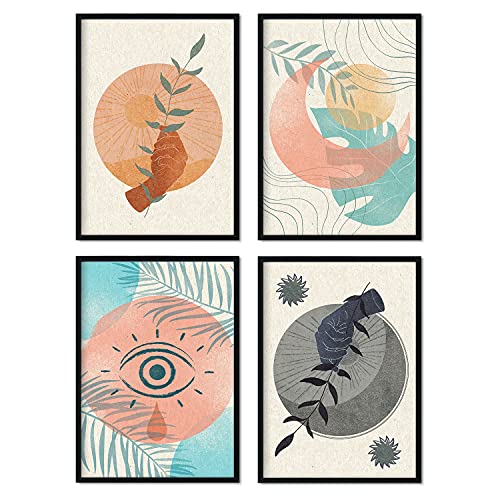 nacnic Lámina Neutral 14 con Ilustraciones Abstractas en Tonos Pastel