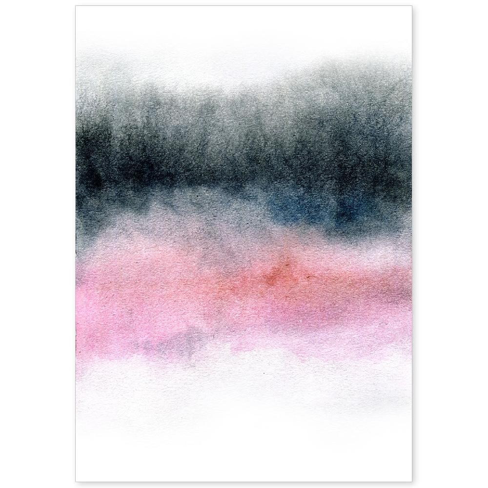 nacnic Lámina Nórdica Abstracta en Rosa Negro y Morado