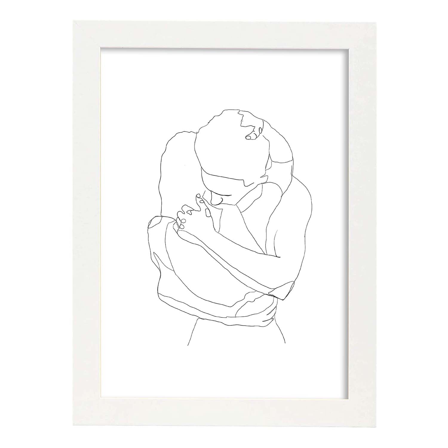 Nacnic Lámina Nordica De Abrazo De Pareja A Una Linea