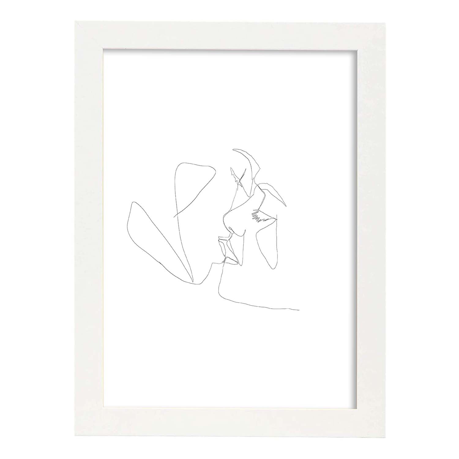 Nacnic Lámina Nórdica De Beso De Amor Con Dibujos Y Bocetos A Una Línea