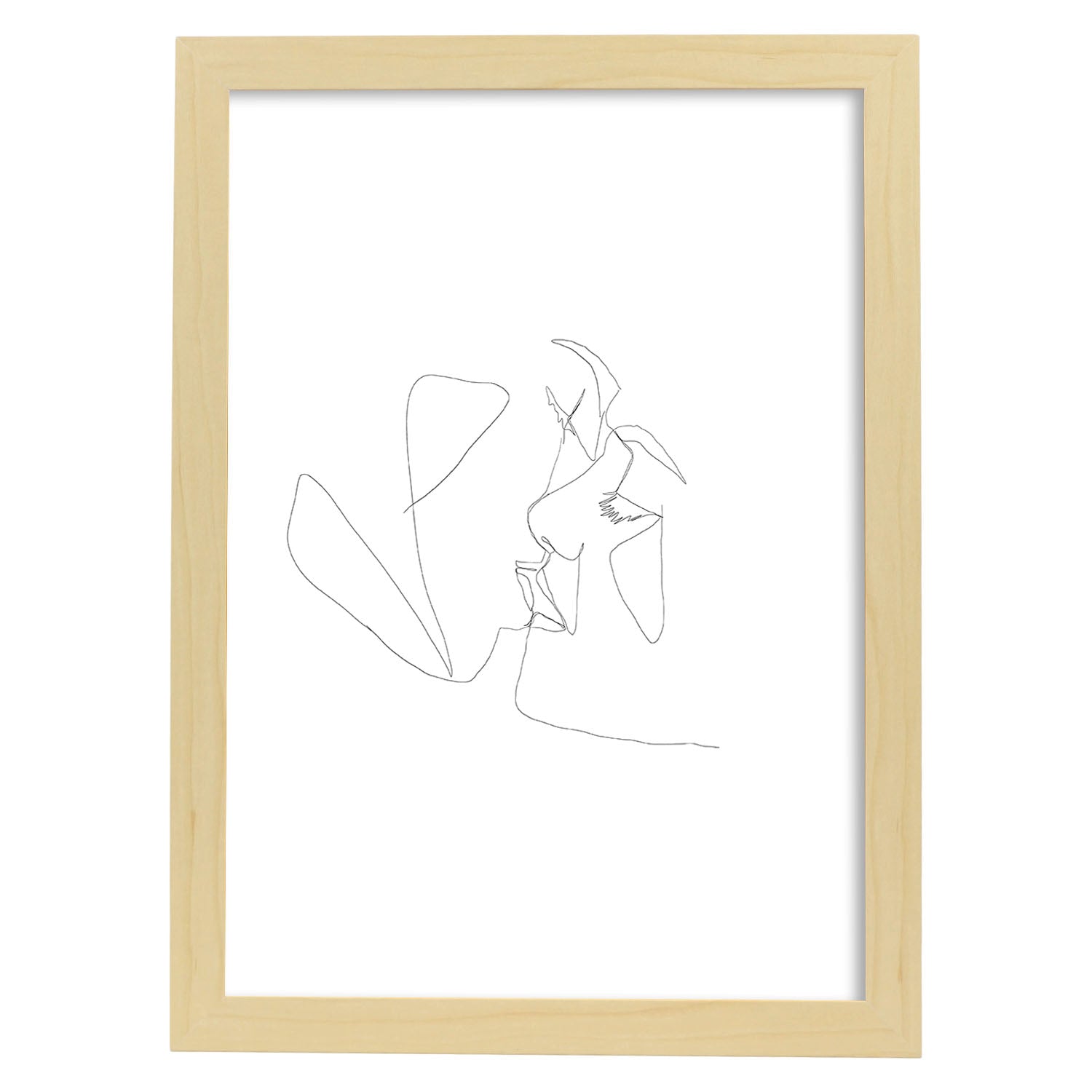 Nacnic Lámina Nórdica De Beso De Amor Con Dibujos Y Bocetos A Una Línea