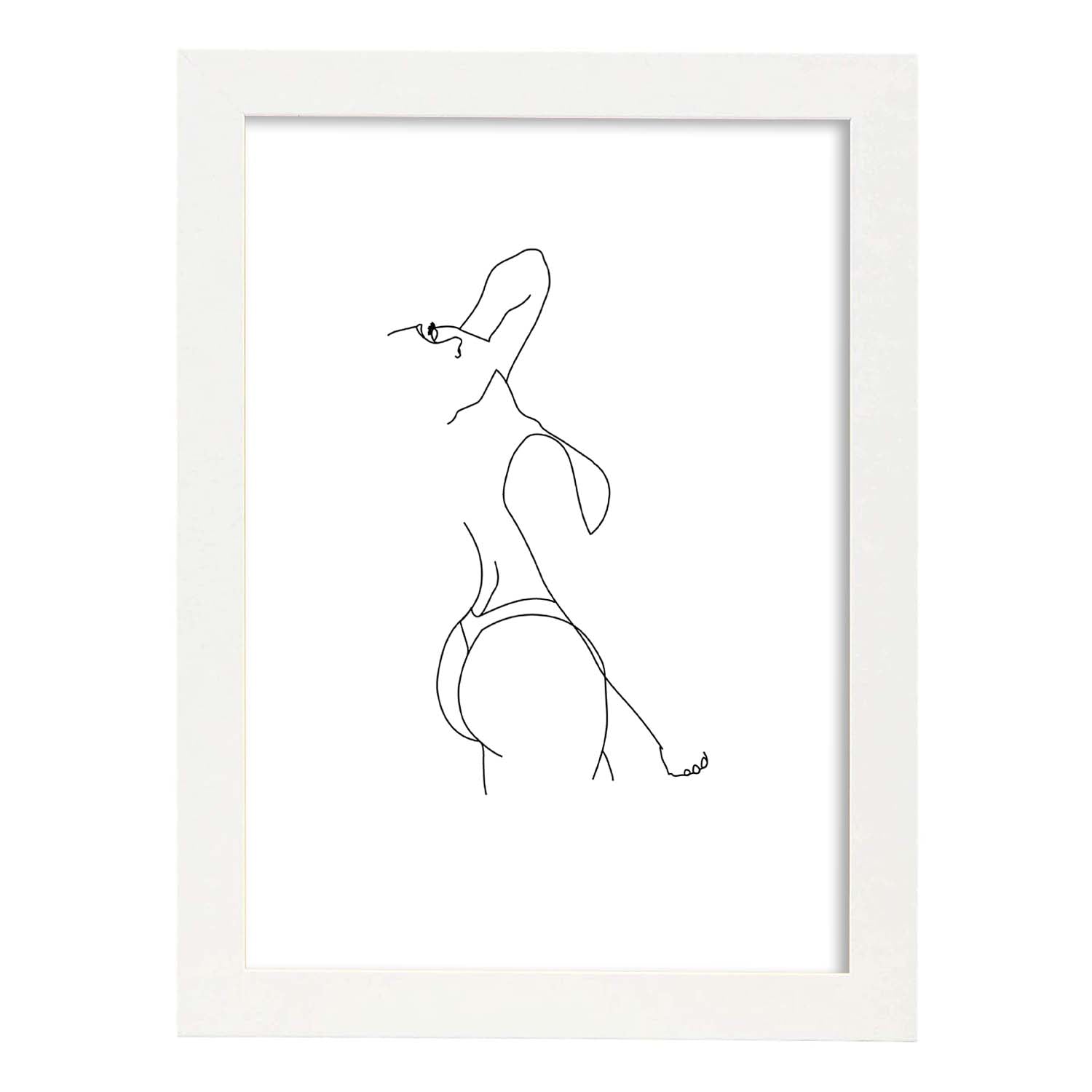 Nacnic Lámina Nordica De Cuerpo De Mujer A Una Línea