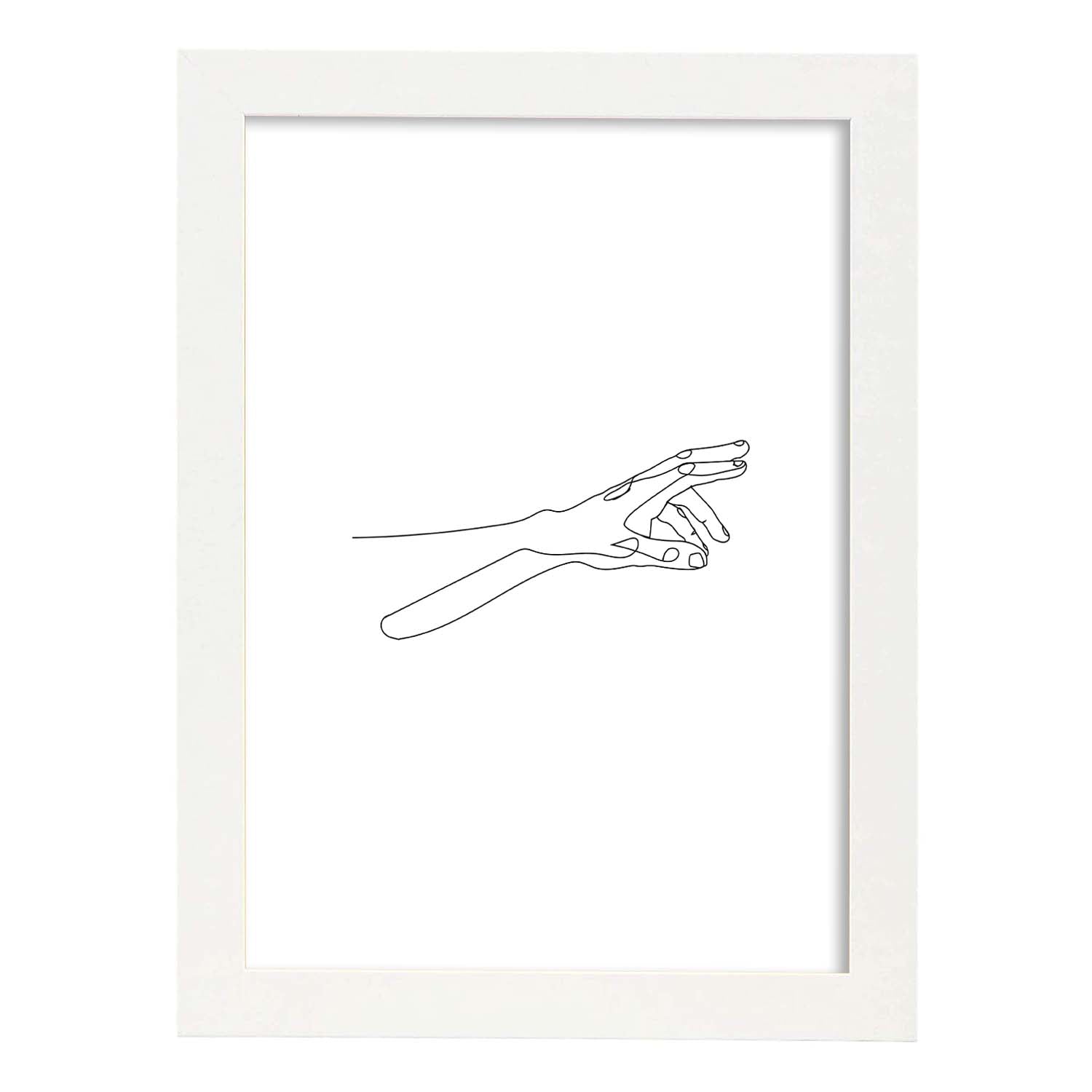 Nacnic Lámina Nórdica De Dibujos A Una Línea Señalando