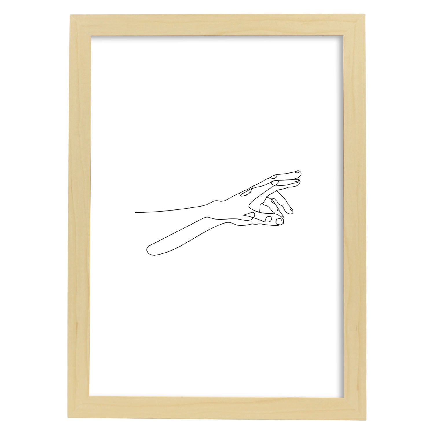 Nacnic Lámina Nórdica De Dibujos A Una Línea Señalando