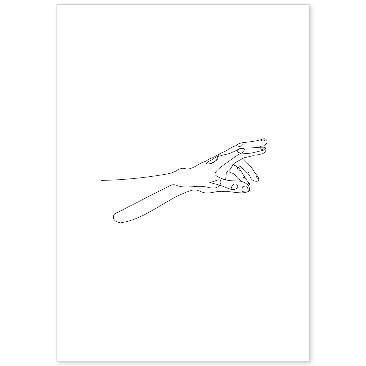 nacnic Lámina Nórdica de Dibujos a Una Línea Señalando