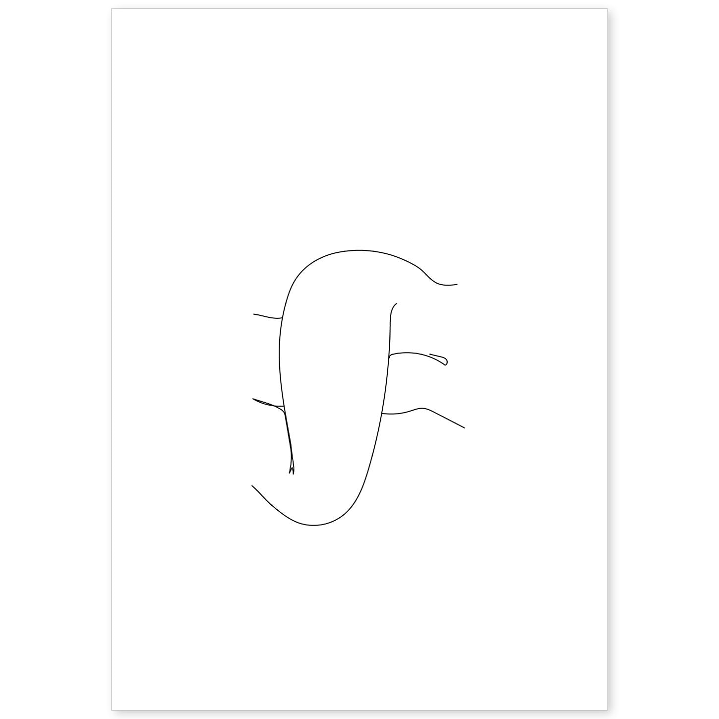 nacnic Lámina nórdica de dibujos y bocetos de cuerpo de mujer