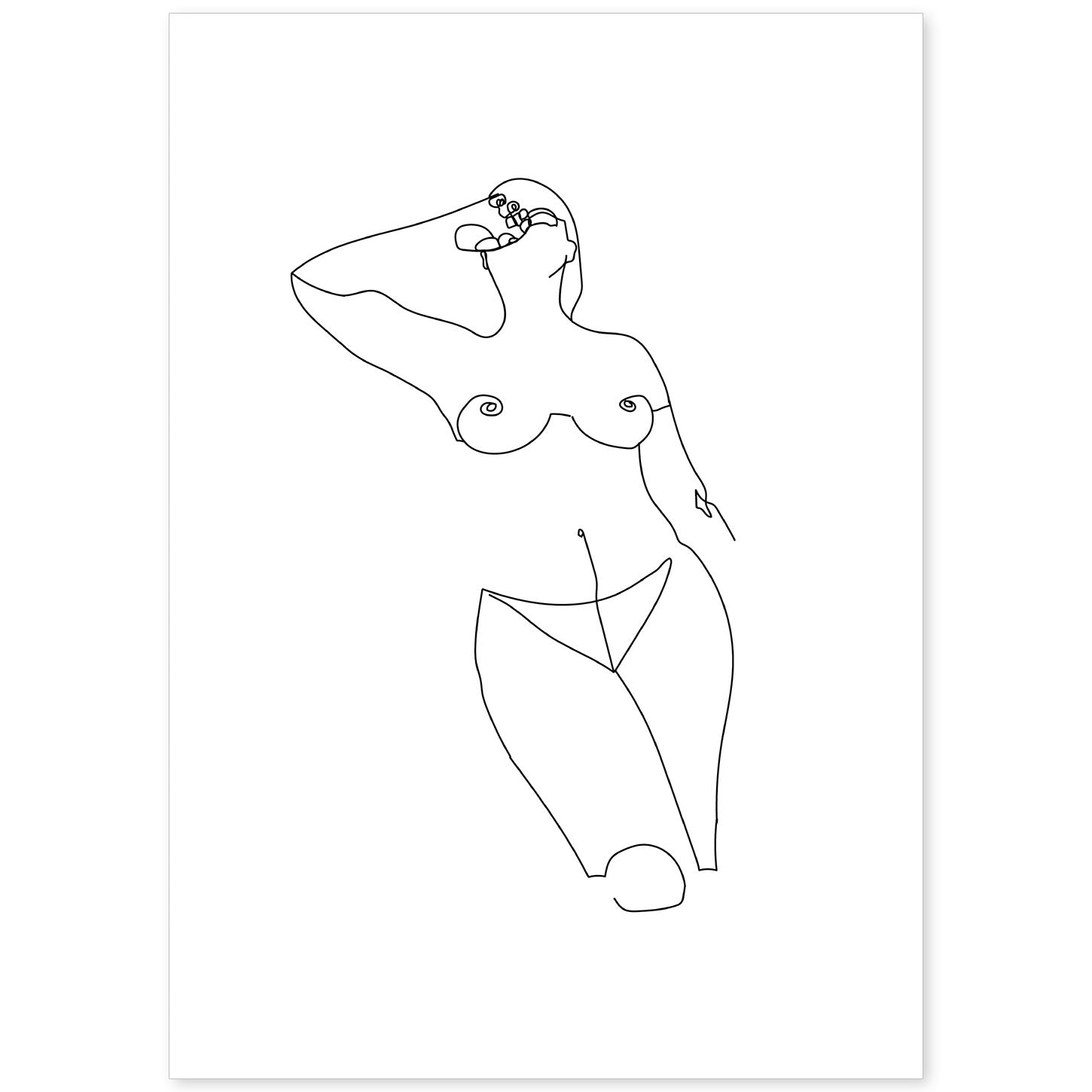 nacnic Lámina Nórdica de Dibujos y Bocetos de Cuerpo Mujer