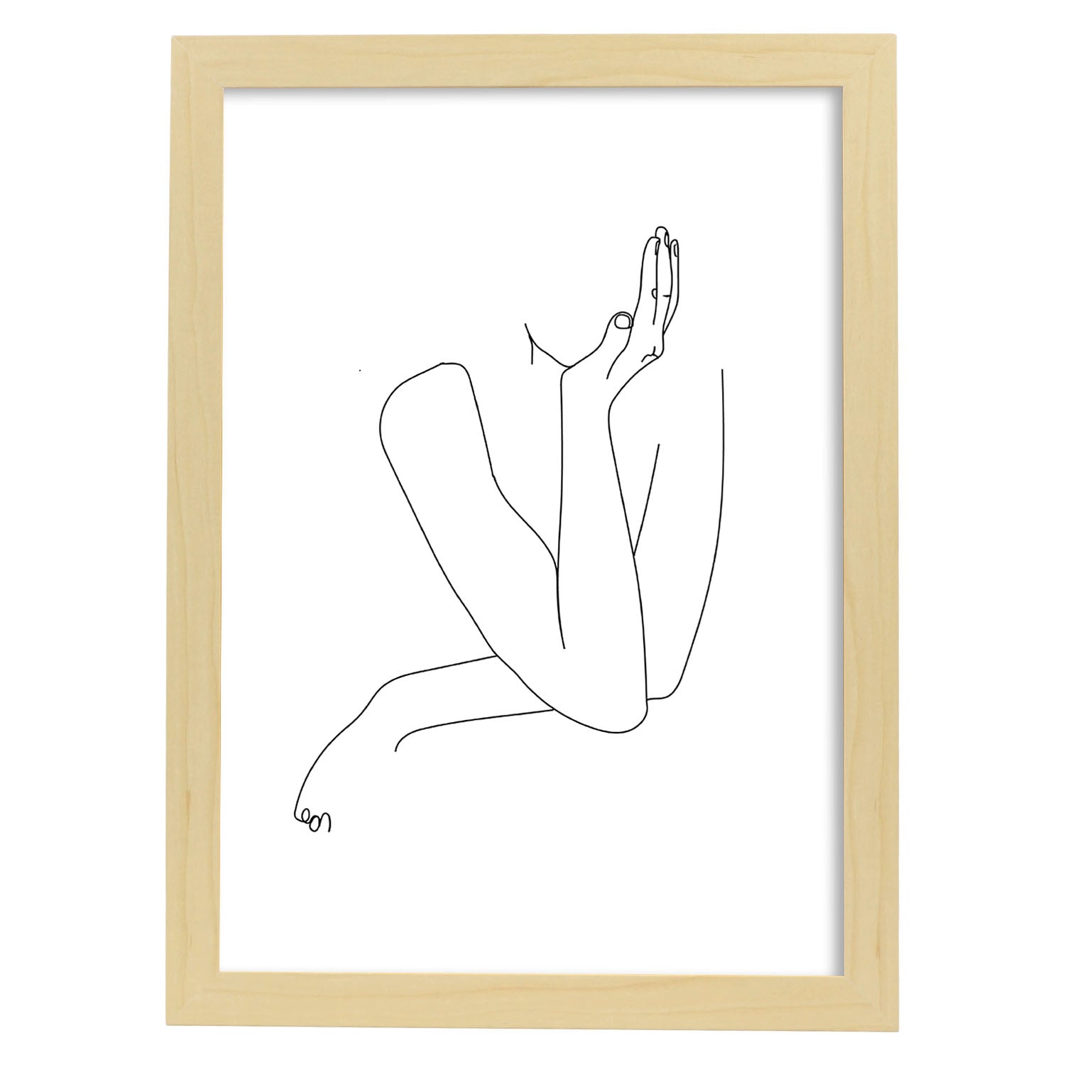 Nacnic Lámina Nórdica De Mujer Pensando En Una Línea