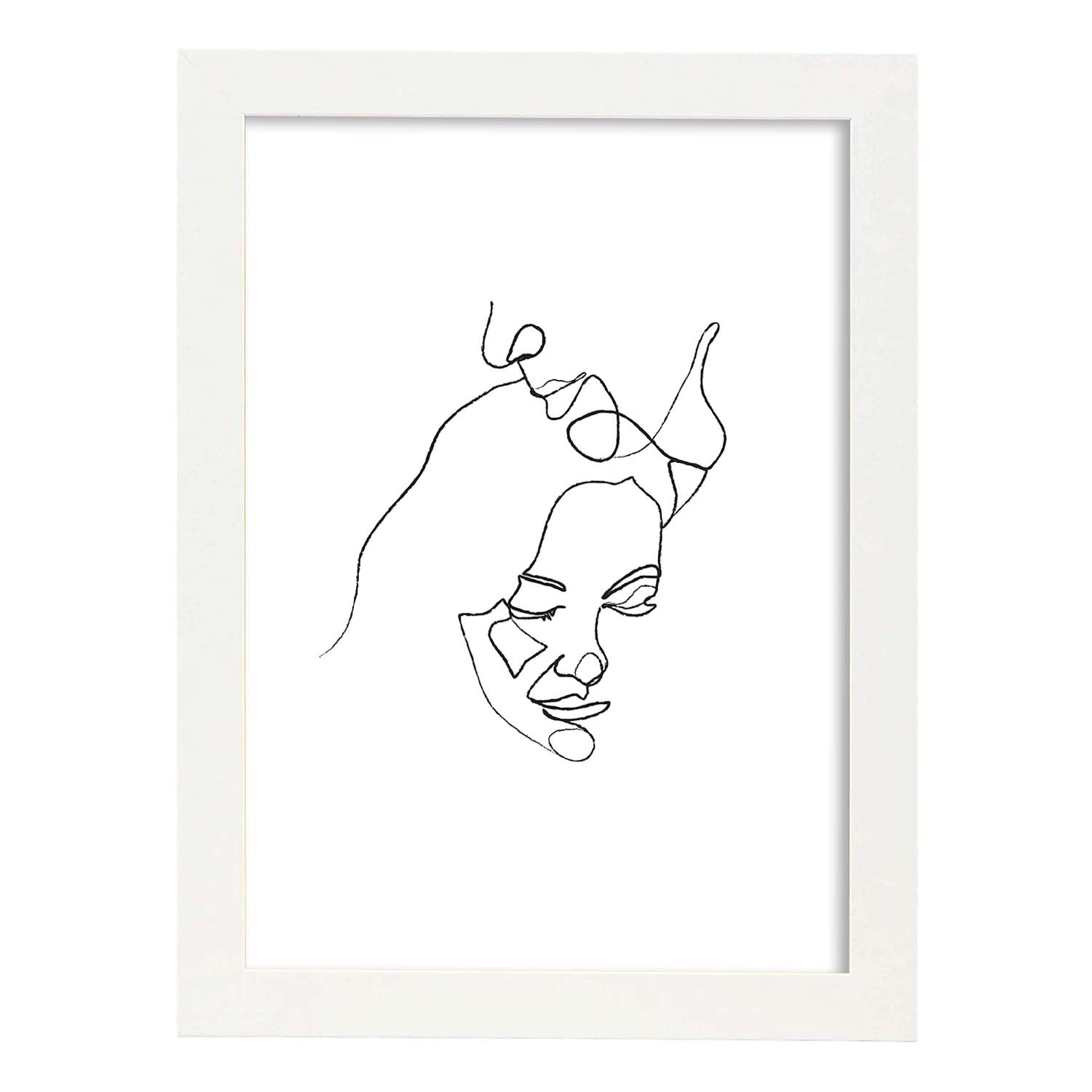 Nacnic Lámina Nórdica De Pareja Besándose A Una Línea