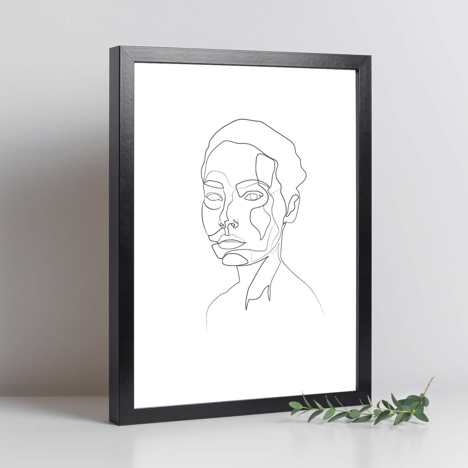 Nacnic Lámina Nórdica De Rostro De Mujer A Una Línea