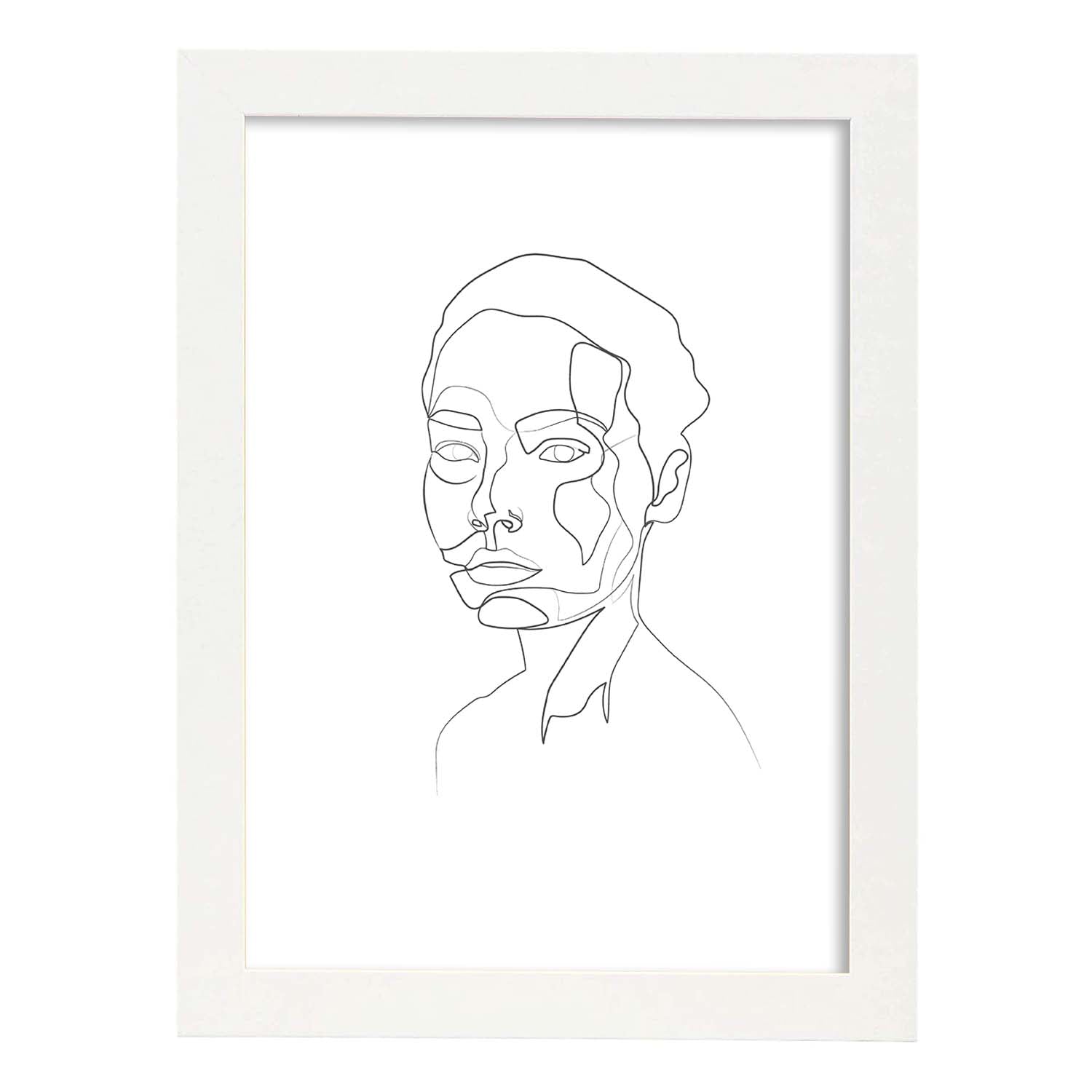 Nacnic Lámina Nórdica De Rostro De Mujer A Una Línea