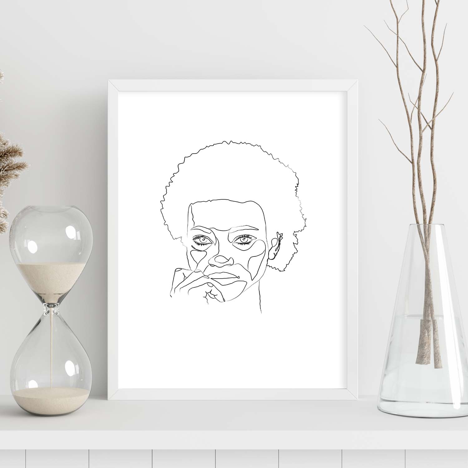 Nacnic Lámina Nórdica De Rostro De Mujer A Una Linea