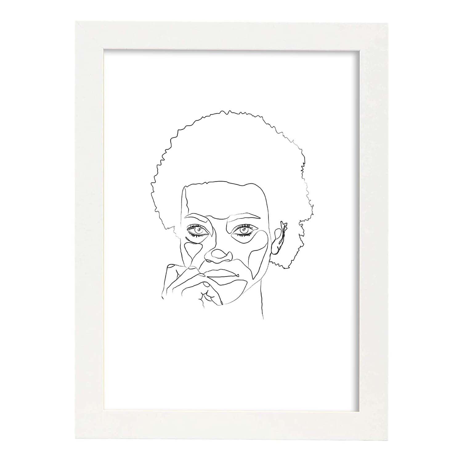 Nacnic Lámina Nórdica De Rostro De Mujer A Una Linea