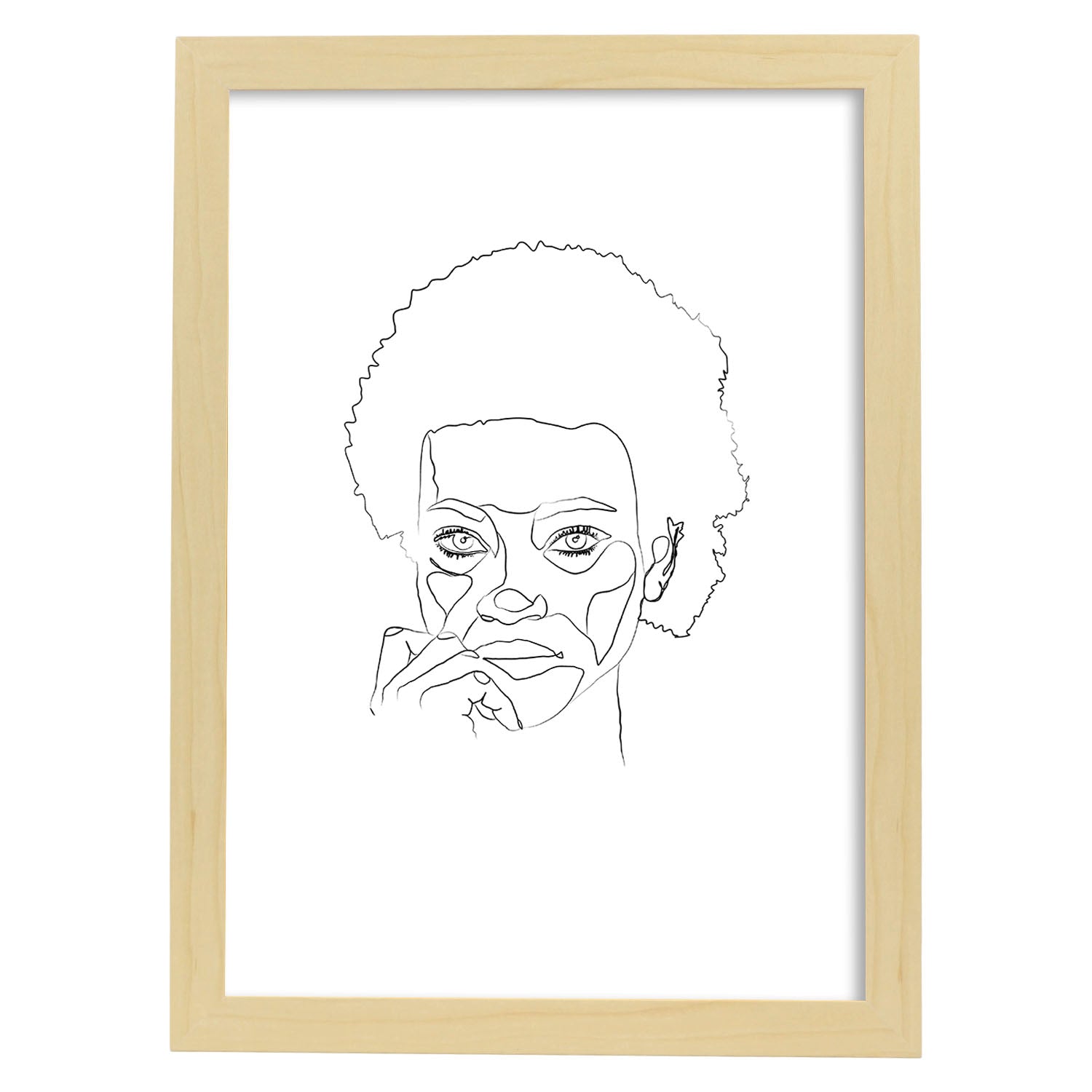 Nacnic Lámina Nórdica De Rostro De Mujer A Una Linea