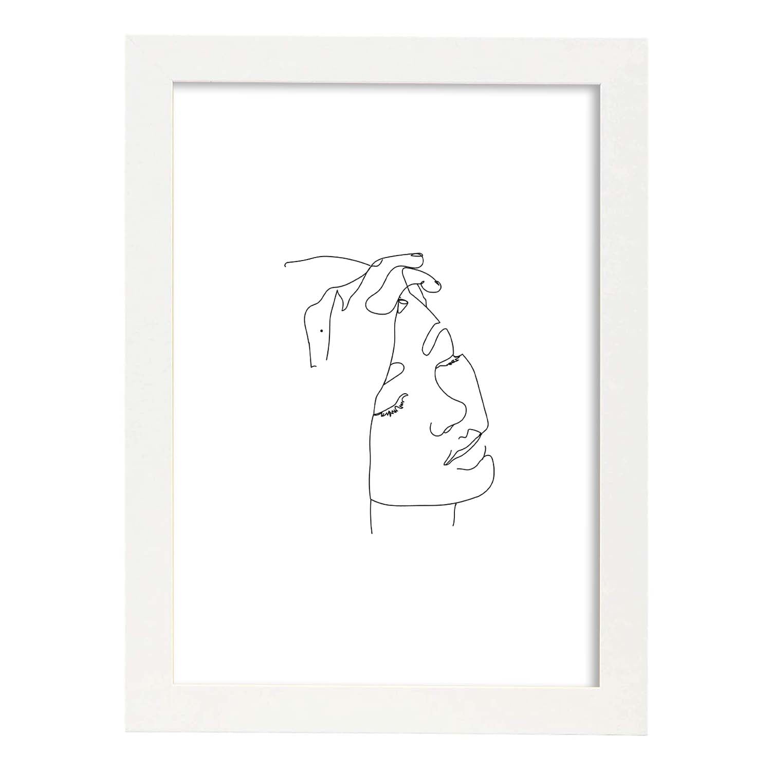 Nacnic Lámina Nordica De Rostro Femenino En Una Línea