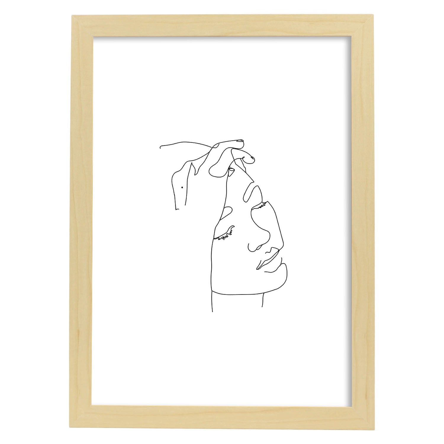 Nacnic Lámina Nordica De Rostro Femenino En Una Línea