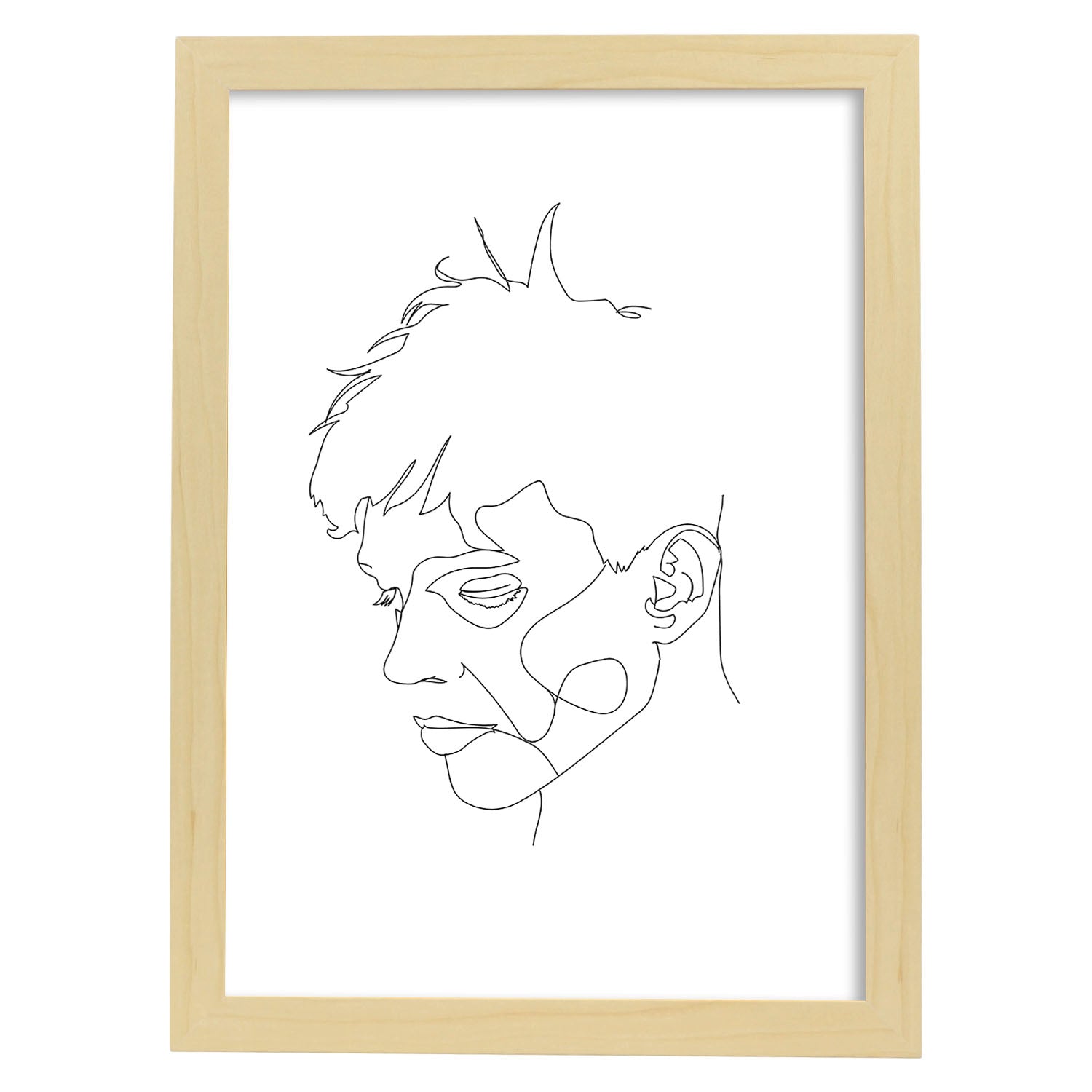 Nacnic Lámina Nordica De Rostro Masculino A Una Línea