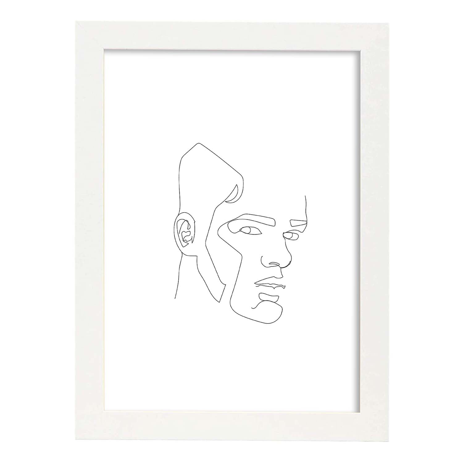 Nacnic Lámina Nórdica De Rostro Masculino A Una Línea